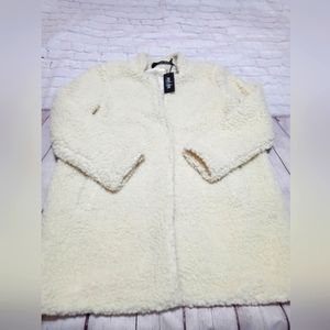 NWT Mark Alan 2X Cream Teddy Bear Coat